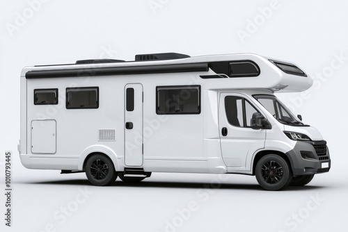 A motorhome isolated on a white background.