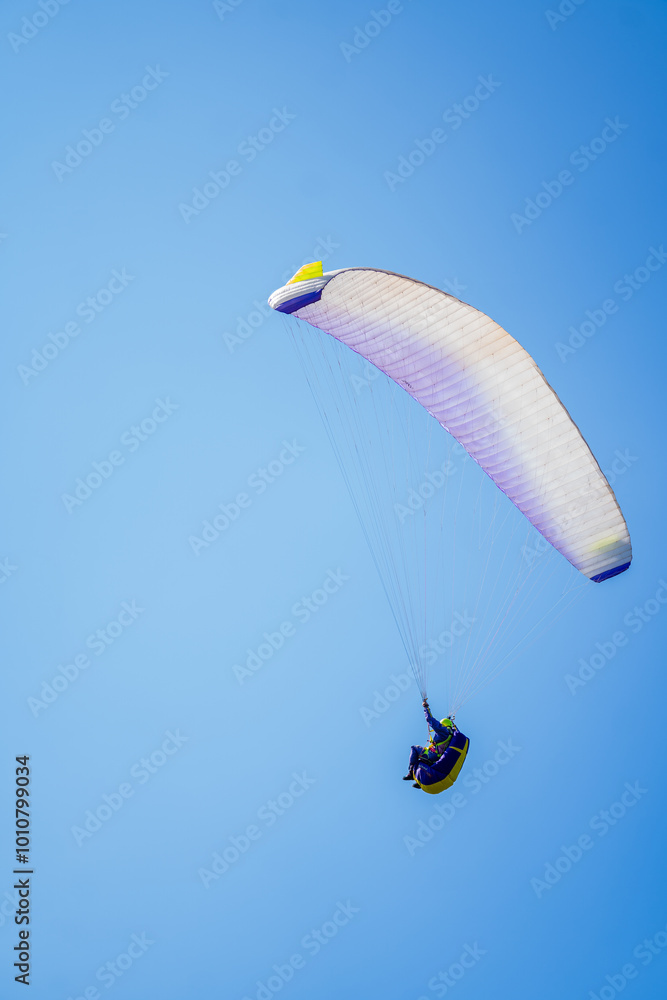 Paragliding. Blue sky and copy space. Extrem sport Paragliding. Blue sky and copy space. Extrem sport