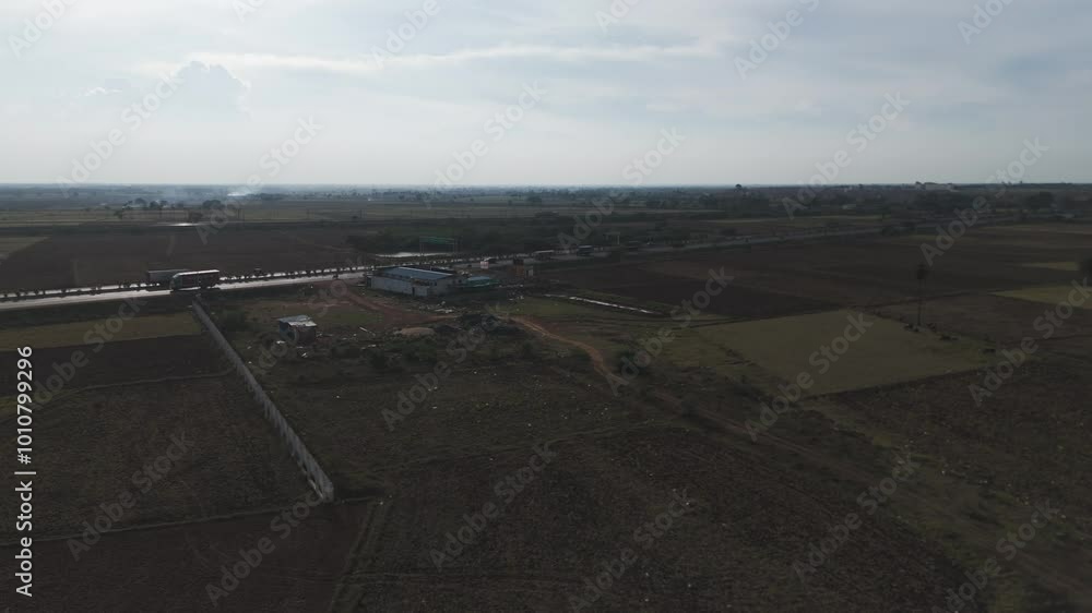 Aerial Shot of Open Fields With Grasses Covering Over Many Area Aerial Shot of Open Fields With Grasses Covering Over Many Area