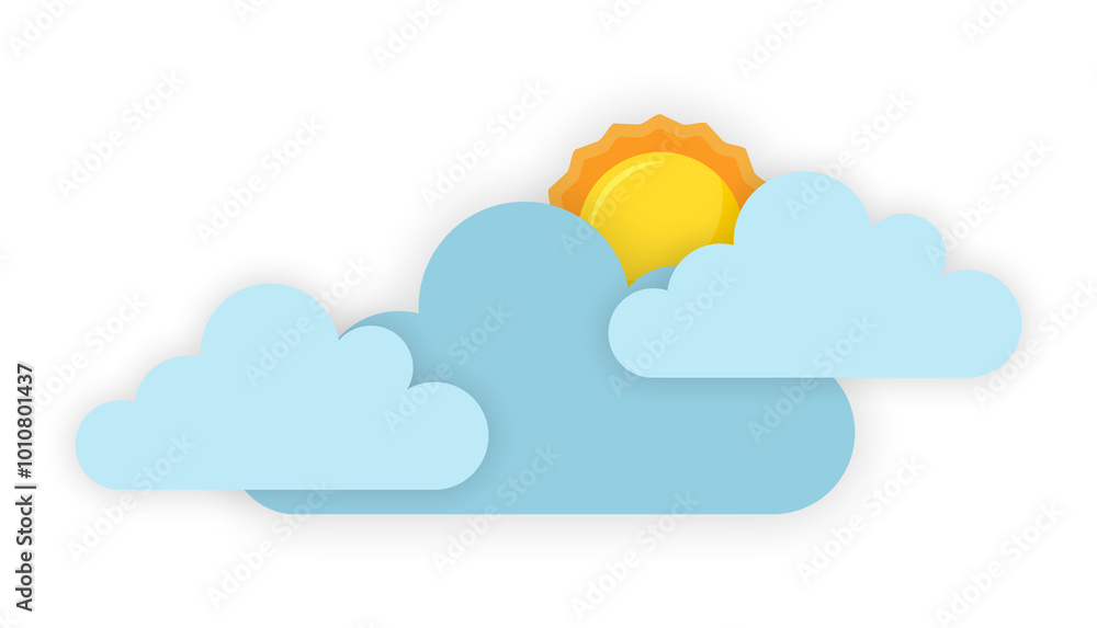 Papercut Weather Icon Papercut Weather Icon