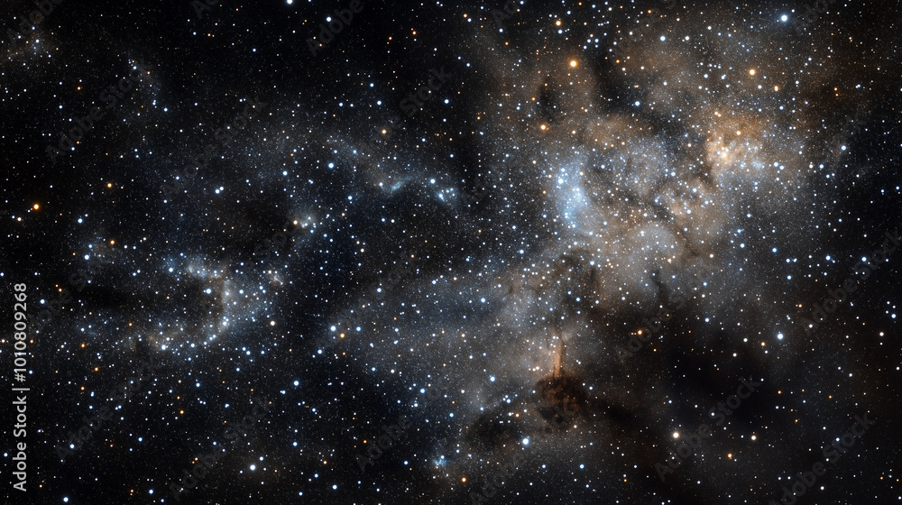 Naklejka premium The cosmos filled with countless stars 