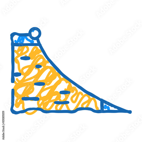 ramp skateboard sport doodle icon sketch vector. ramp skateboard sport sign. isolated symbol illustration