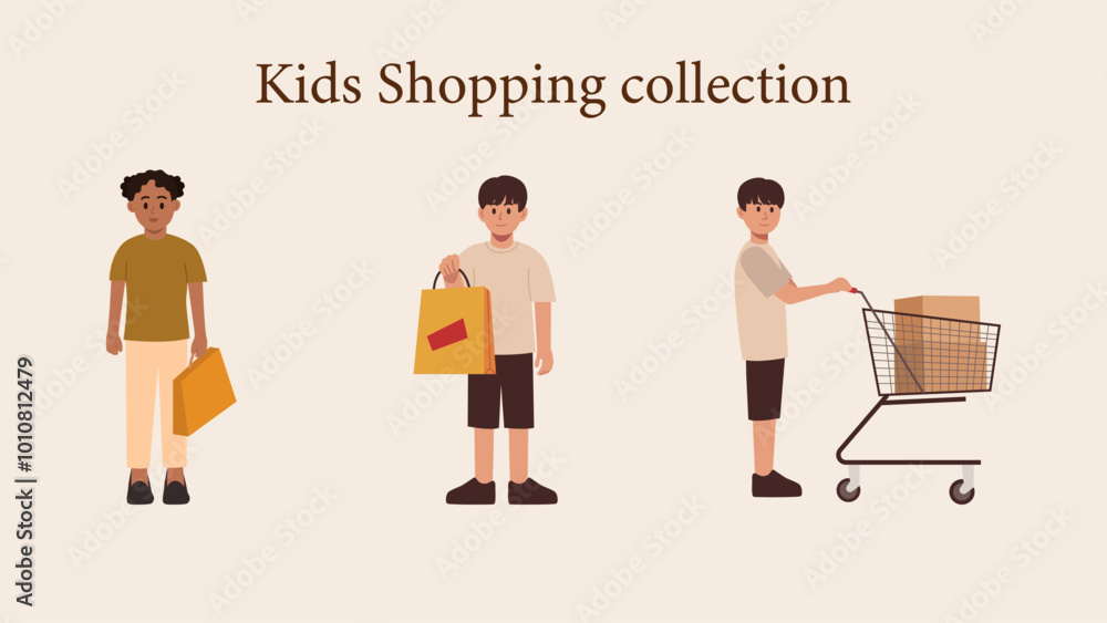 Three young men are shopping in a store Three young men are shopping in a store