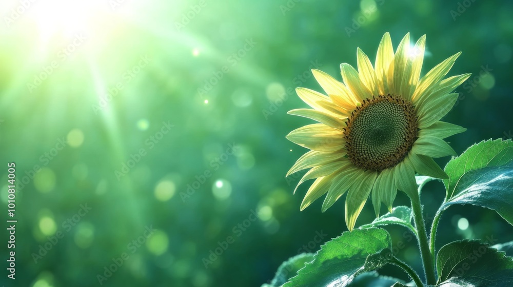 Sunlit Sunflower in Bloom Sunlit Sunflower in Bloom