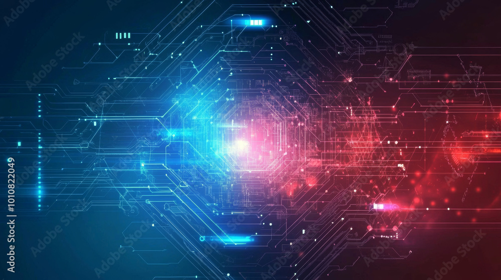 Obraz premium Technology Background: Hi-Tech Communication Concept. Innovation Abstract Background Vector Illustration.