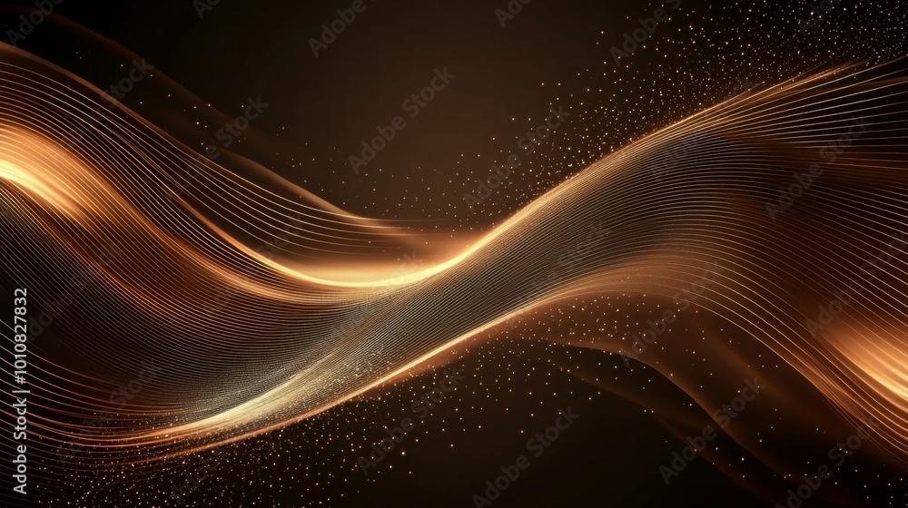 Abstract Golden Waves Abstract Golden Waves