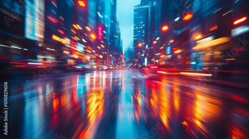 Blurred City Night