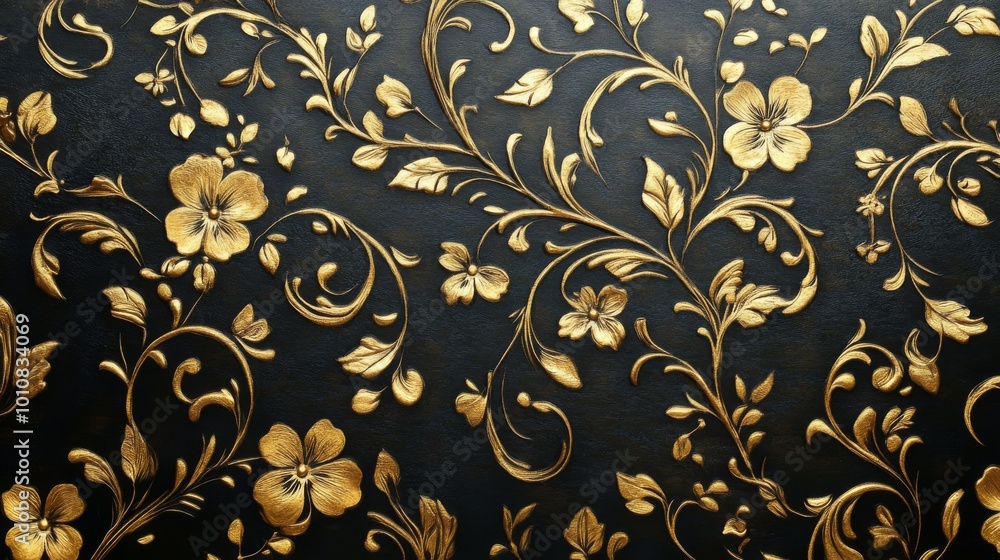 Elegant Gold Floral Pattern Elegant Gold Floral Pattern