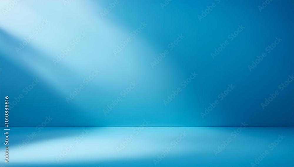 Abstract blue color gradient studio background for product presentation ...