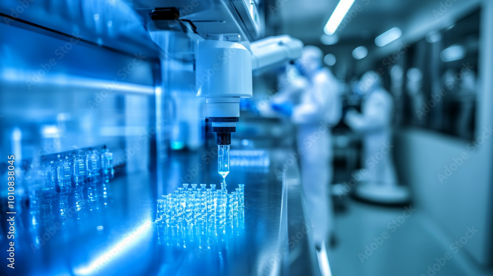 Sterile laboratory with robotic devices conducting high-precision gene modification Sterile laboratory with robotic devices conducting high-precision gene modification