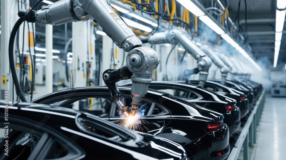 Fototapeta premium Automobile manufacturing plant