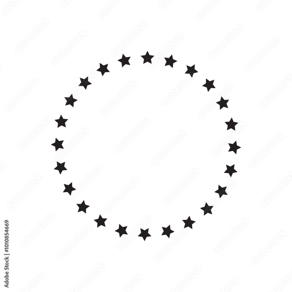 Circle icon surrounded by a star shape. Vector illustration. Circle icon surrounded by a star shape. Vector illustration.