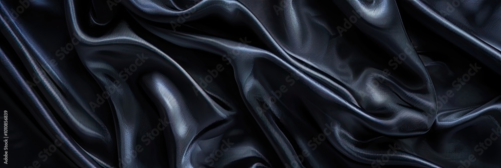 Obraz premium Elegant silk black background. Background texture.