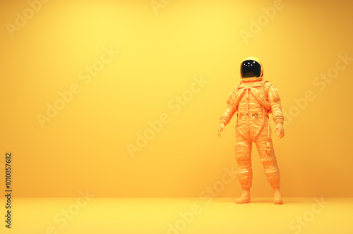 Astronaut in yellow suit.