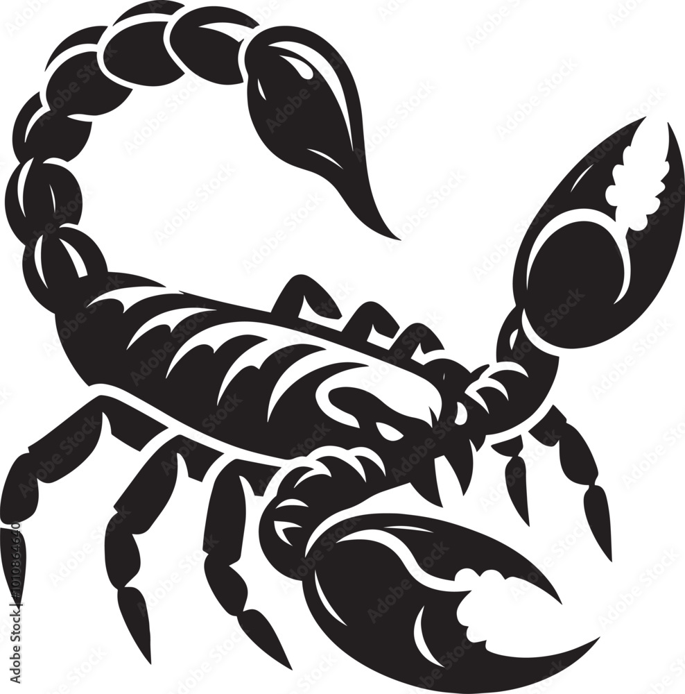 Scorpion insect Silhouette isolated on a white background Minimalist Scorpion vector shape Scorpion insect Silhouette isolated on a white background Minimalist Scorpion vector shape