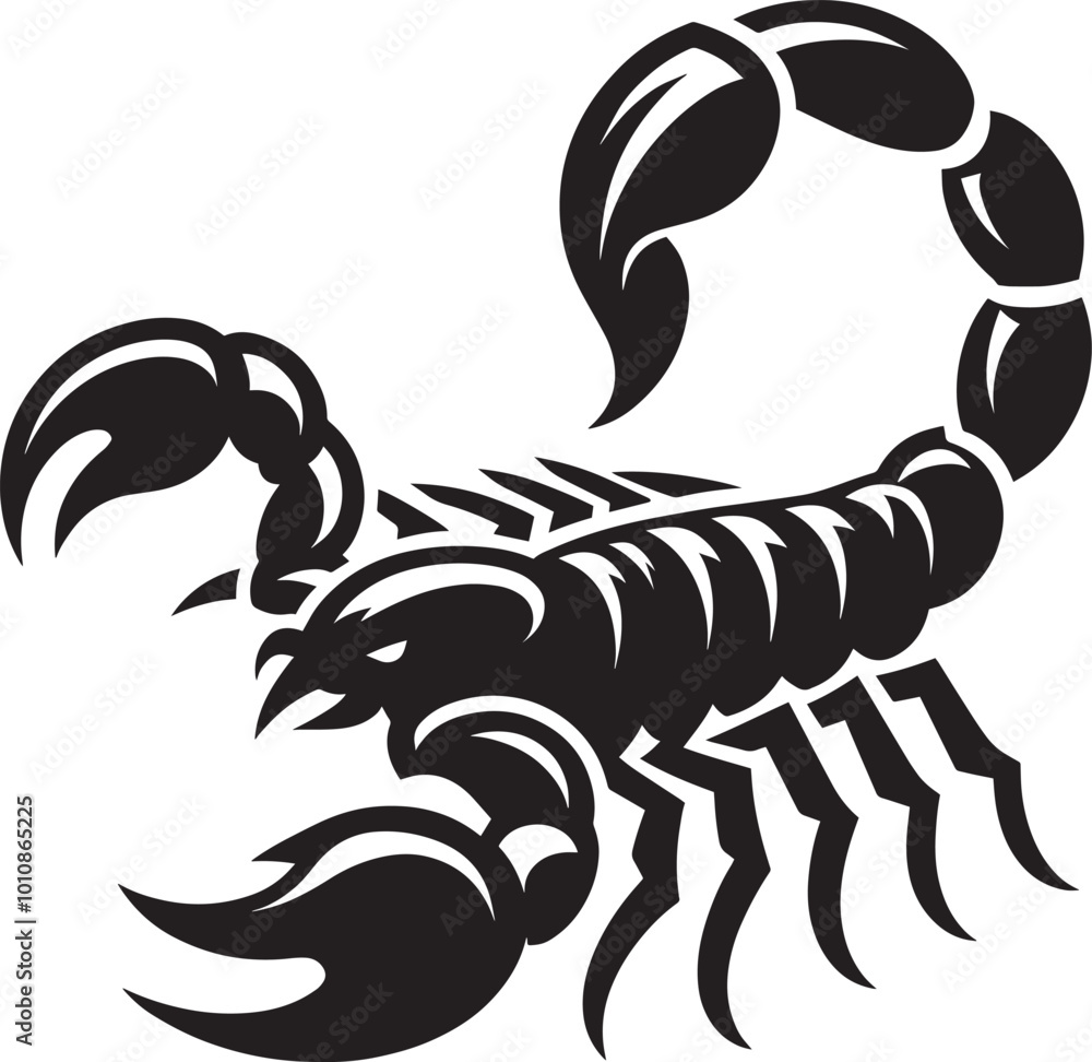 Scorpion insect Silhouette isolated on a white background Minimalist Scorpion vector shape Scorpion insect Silhouette isolated on a white background Minimalist Scorpion vector shape