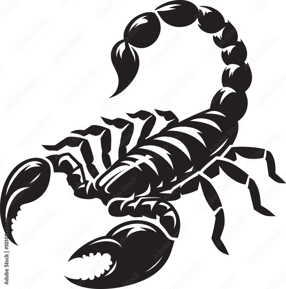Scorpion insect Silhouette isolated on a white background Minimalist Scorpion vector shape Scorpion insect Silhouette isolated on a white background Minimalist Scorpion vector shape