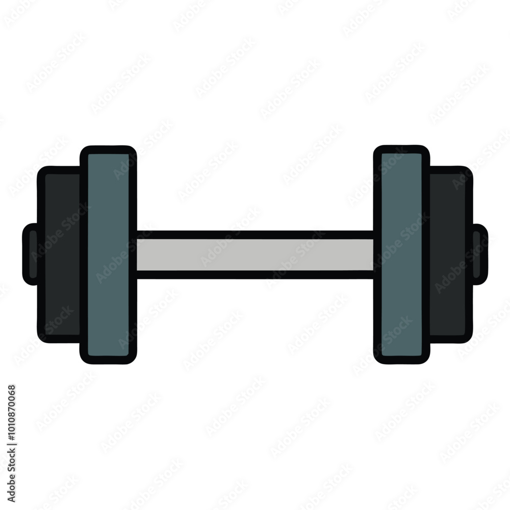 Dumbbell vector icon. Dumbbell vector icon.