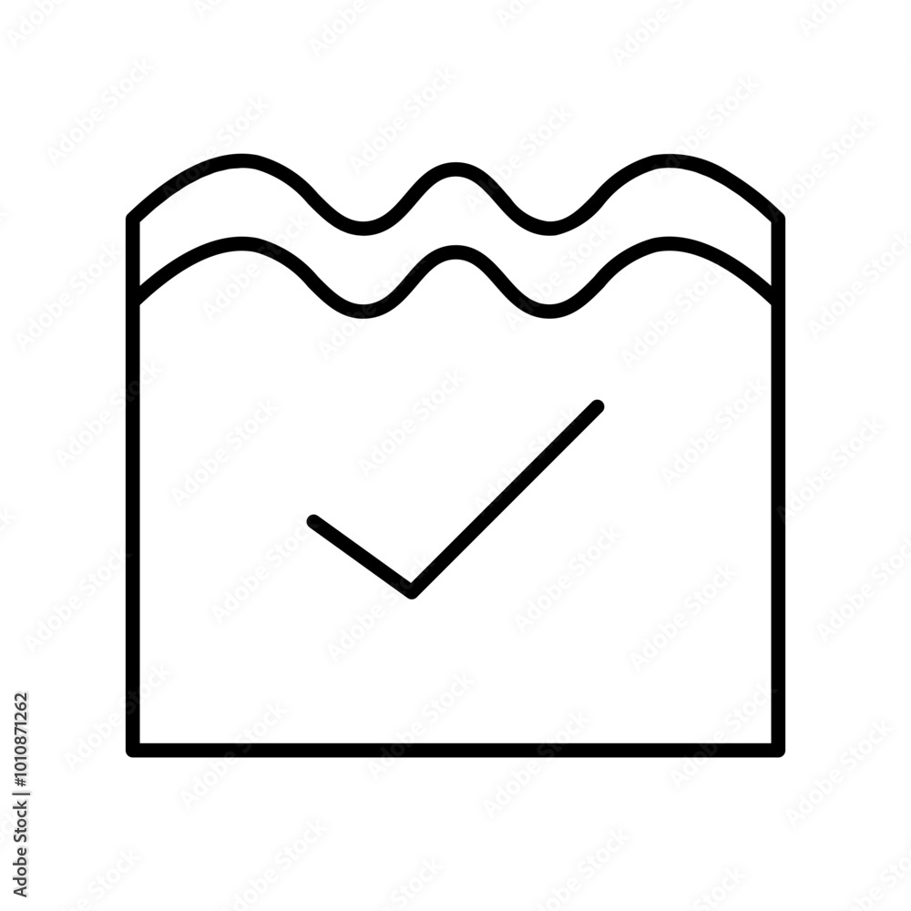 swimming pool inspection line icon swimming pool inspection line icon