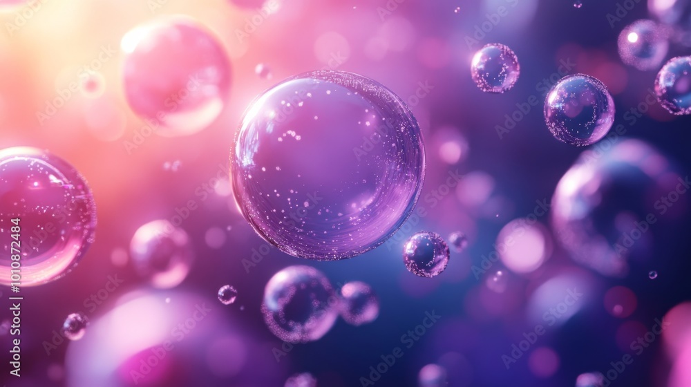 Glowing Soap Bubbles in Vivid Colors Glowing Soap Bubbles in Vivid Colors