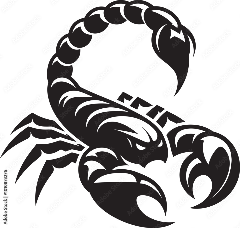 Scorpion insect Silhouette isolated on a white background Minimalist Scorpion vector shape Scorpion insect Silhouette isolated on a white background Minimalist Scorpion vector shape