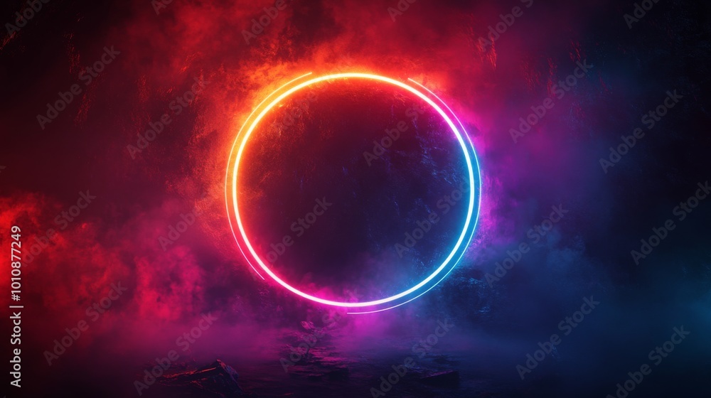 Neon Portal in Mystical Fog Neon Portal in Mystical Fog