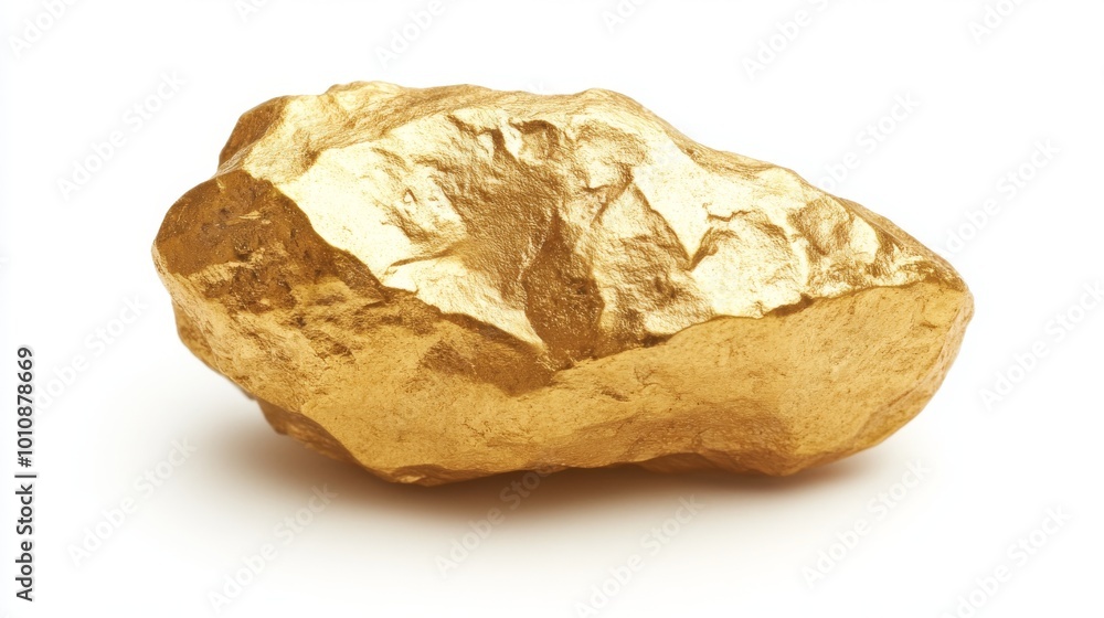 A shiny gold nugget, symbolizing wealth and financial success.