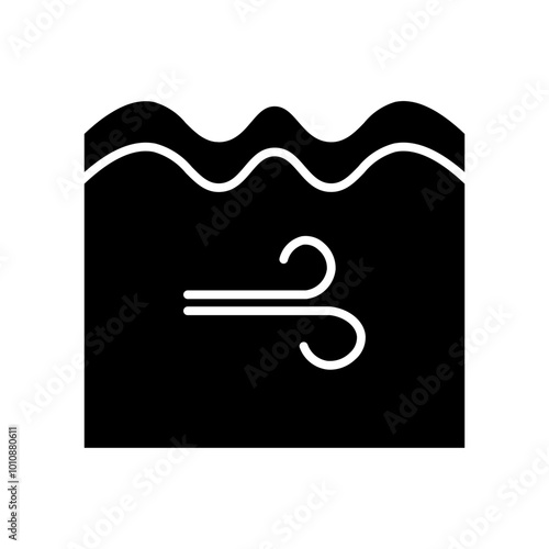 water flow glyph icon