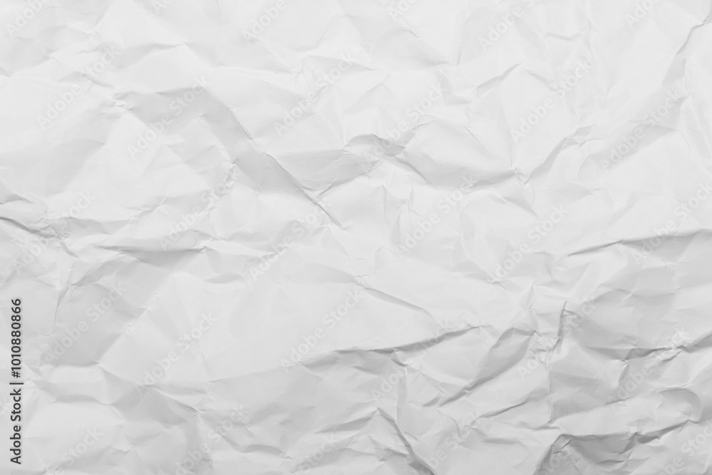 Fototapeta premium White Paper Texture background. Crumpled white paper abstract shape background with space paper recycle for text