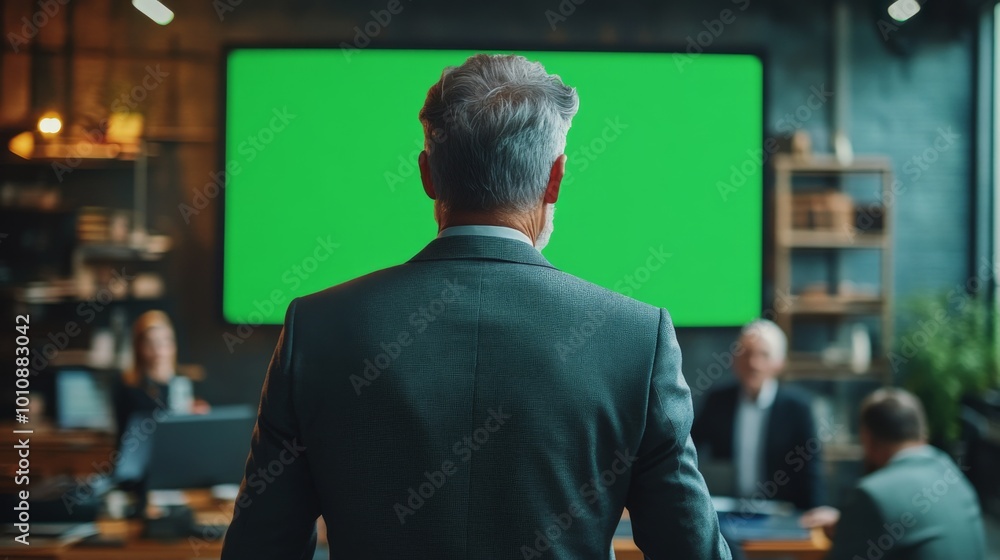Business Meeting with Green Screen Business Meeting with Green Screen