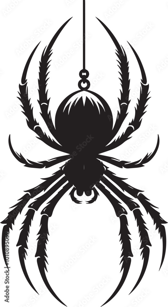 Spider insect Silhouette isolated on a white background Minimalist Spider vector shape Spider insect Silhouette isolated on a white background Minimalist Spider vector shape