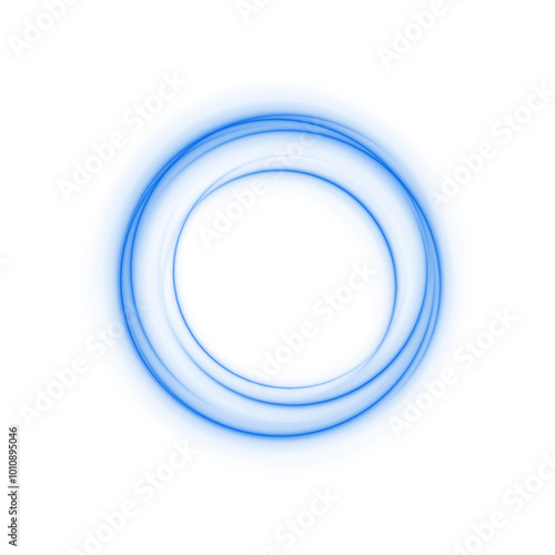 Color circles frame with glitter light effect. A flash flies in a circle in a luminous ring.