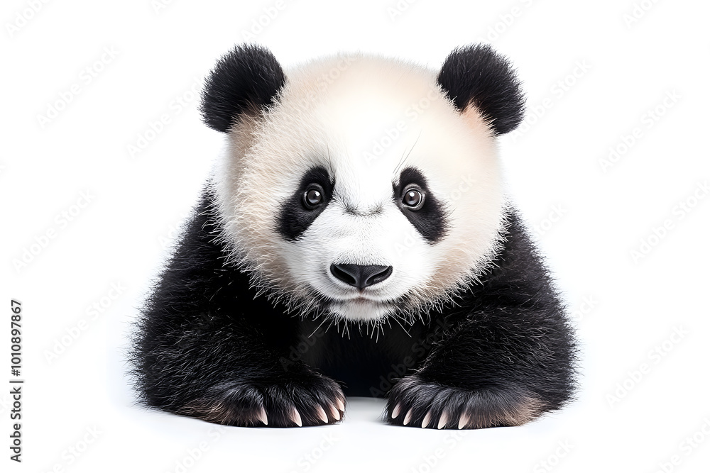Cute panda isolated on white background Cute panda isolated on white background