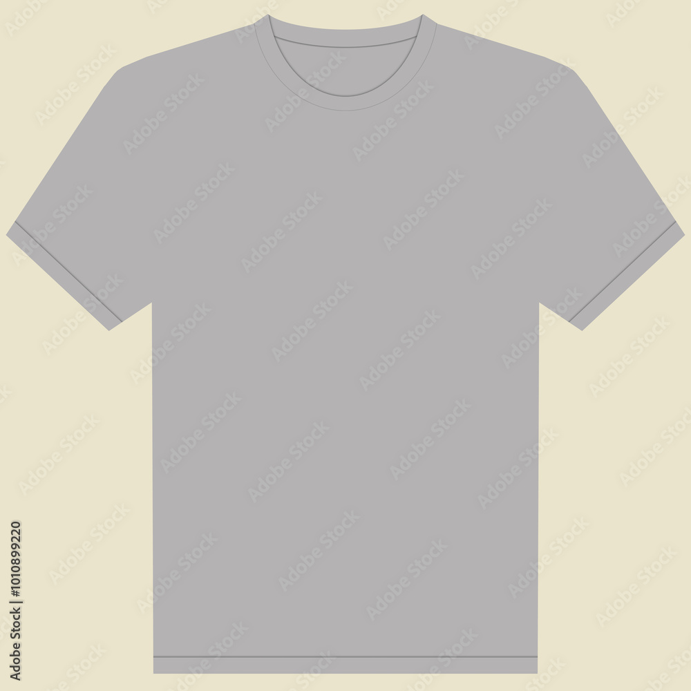 T-shirt mockup. Grey blank t-shirt front views. T-shirt mockup. Grey blank t-shirt front views.