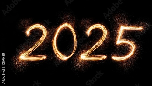 Sparkling Year 2025 painted with sparkles. Written on a deep black background 15.jpg, Sparkling Year 2025 painted with sparkles