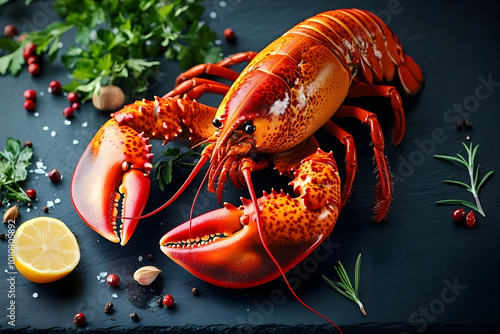 Steamed red lobster commercial advertising photo photo