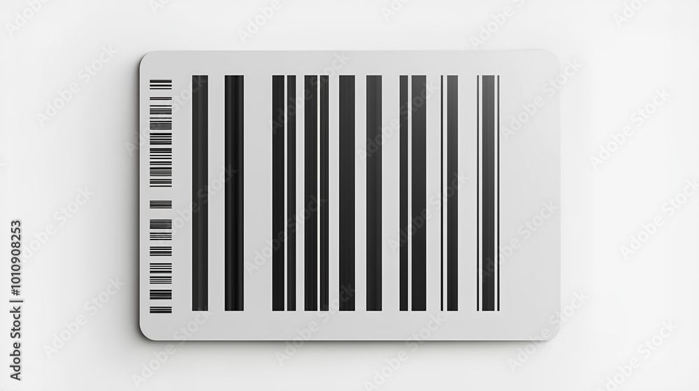 Barcode icon sticker, white background Barcode icon sticker, white background