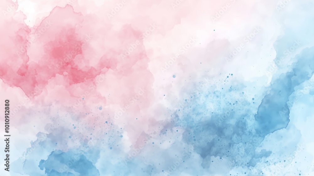 A soft pink and blue pastel watercolor background evokes calmness and inspires creativity. A soft pink and blue pastel watercolor background evokes calmness and inspires creativity.