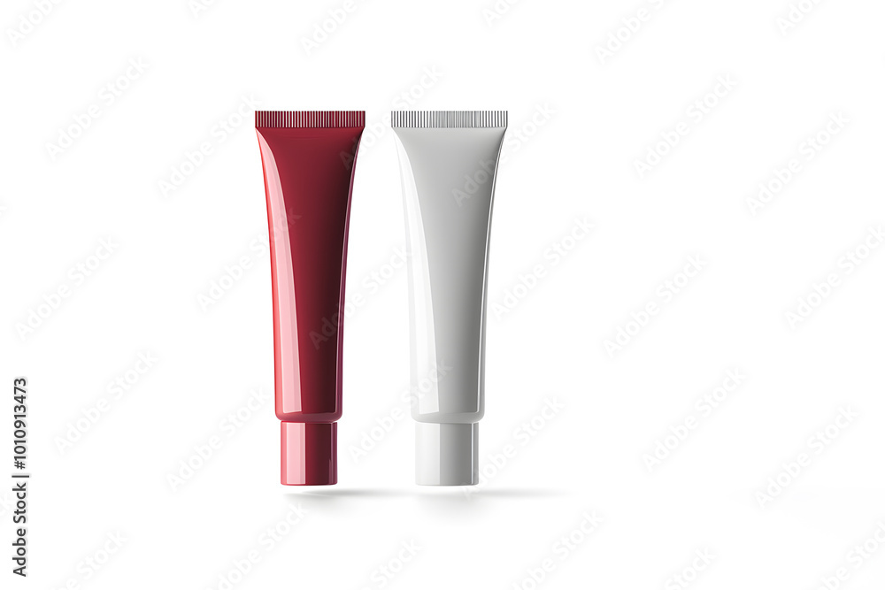Tubes template for cosmetic packaging mock up isolated on white background Tubes template for cosmetic packaging mock up isolated on white background