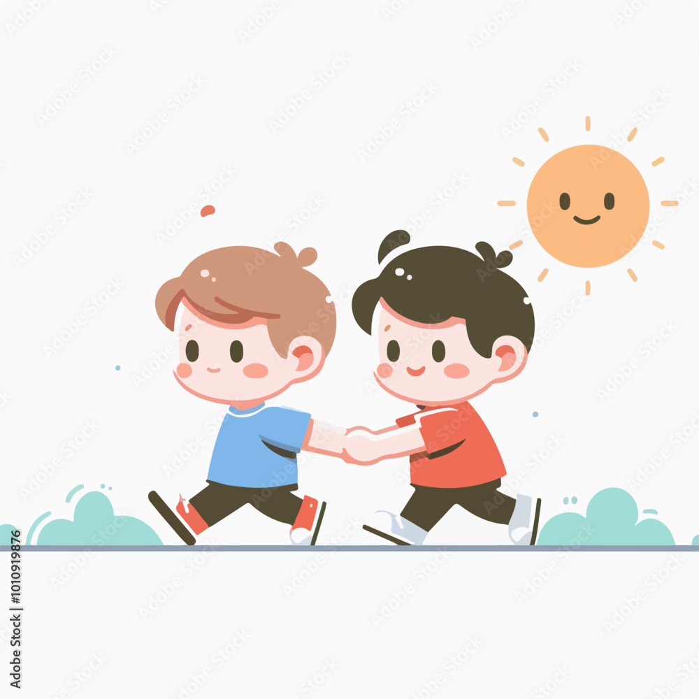 children pushing their friends children pushing their friends