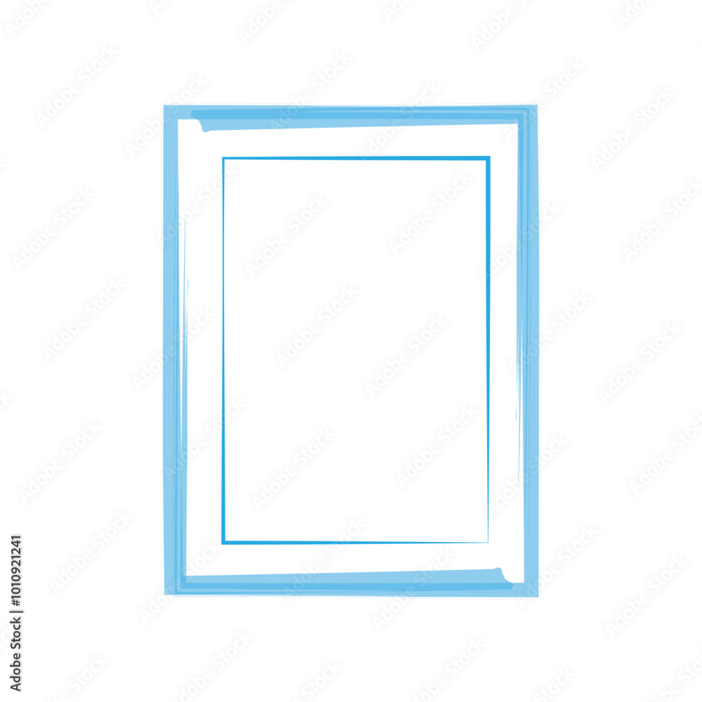 Fototapeta premium Modern Decorative Brush Stroke Frame Design With Watercolor