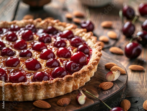 Cherry Tart A Delicious Pastry with a Sweet and Tangy Filling photo