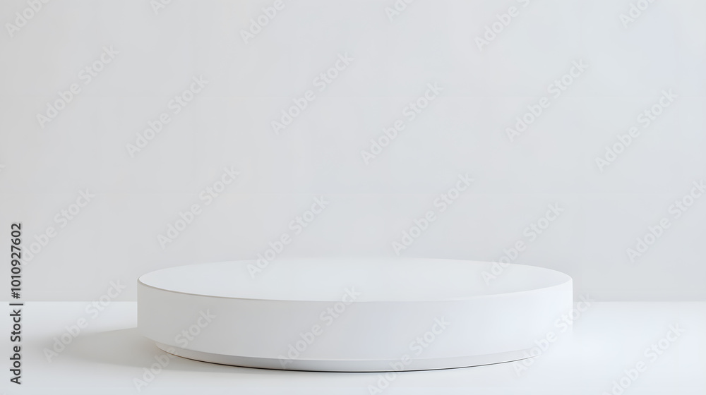 3d simple white round podium isolated on white background. Stage for product presentation mock up. 3d simple white round podium isolated on white background. Stage for product presentation mock up.