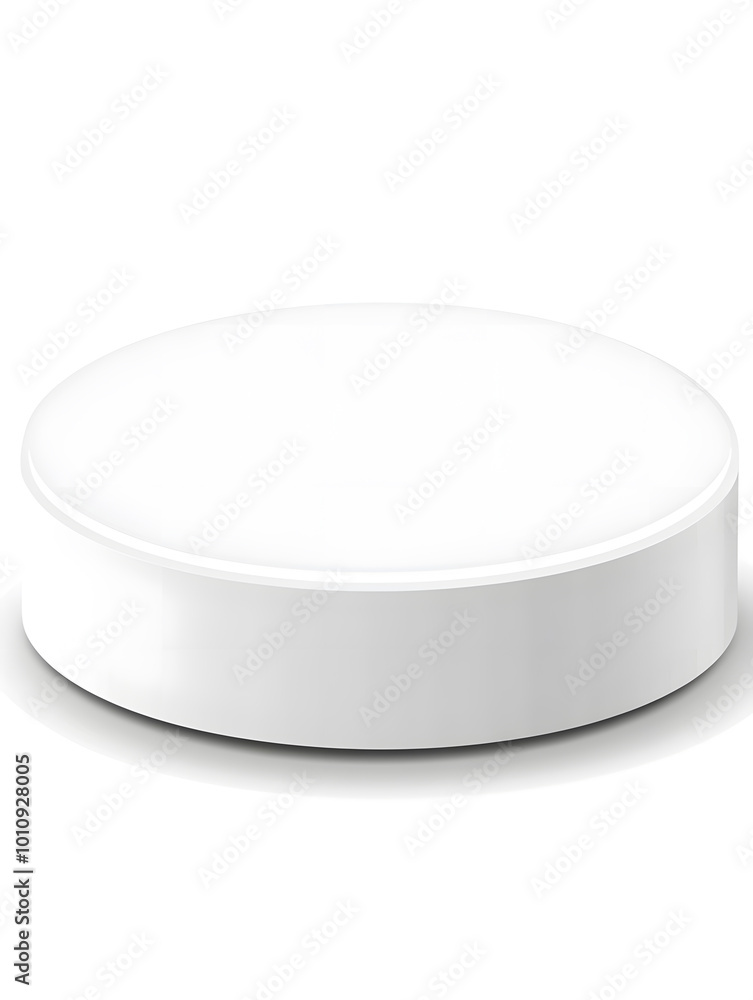 3d simple white round podium isolated on white background. Stage for product presentation mock up. 3d simple white round podium isolated on white background. Stage for product presentation mock up.