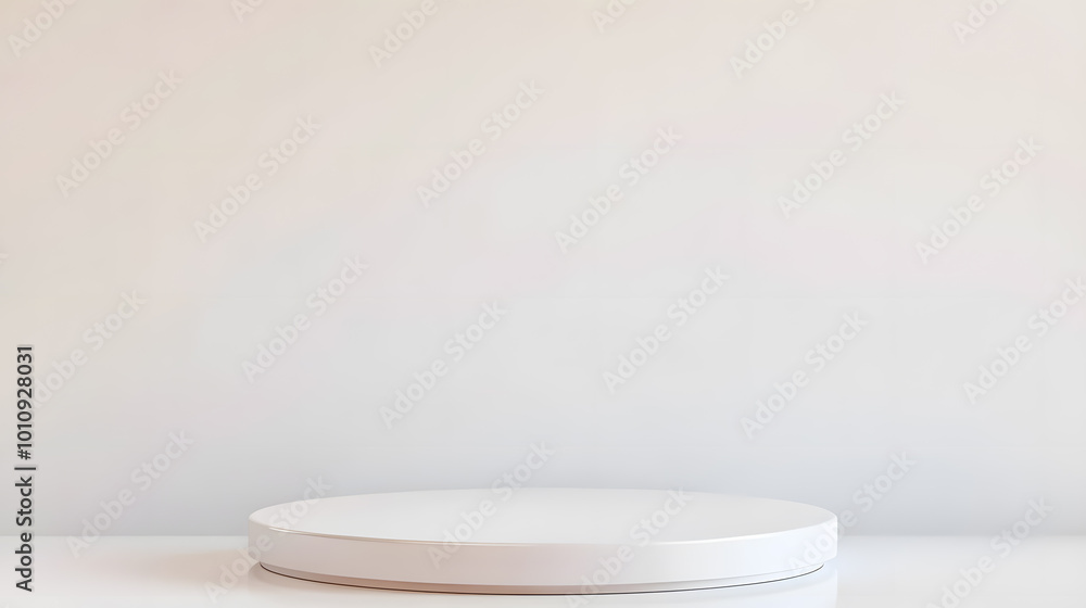 3d simple white round podium isolated on white background. Stage for product presentation mock up. 3d simple white round podium isolated on white background. Stage for product presentation mock up.
