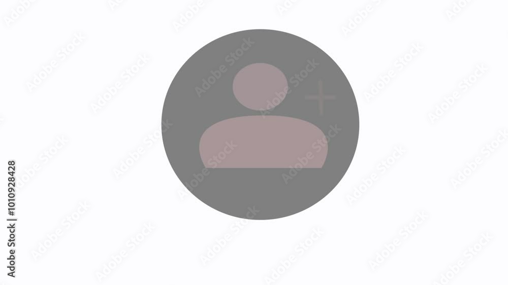 User icon animation on white background. User icon animation on white background.