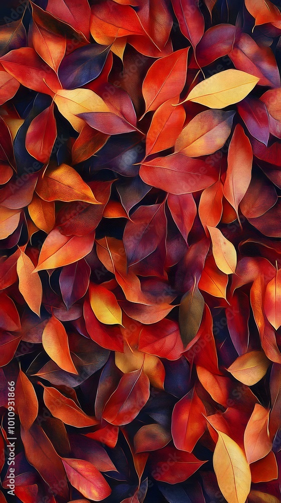 A pile of autumn leaves on the ground, seen from above. The colors range from deep brown to vibrant orange and yellow, creating an intricate pattern that resembles nature's artistry A pile of autumn leaves on the ground, seen from above. The colors range from deep brown to vibrant orange and yellow, creating an intricate pattern that resembles nature's artistry