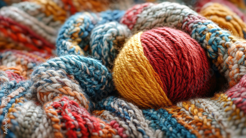 Yarn Ball in Knitted Fabric