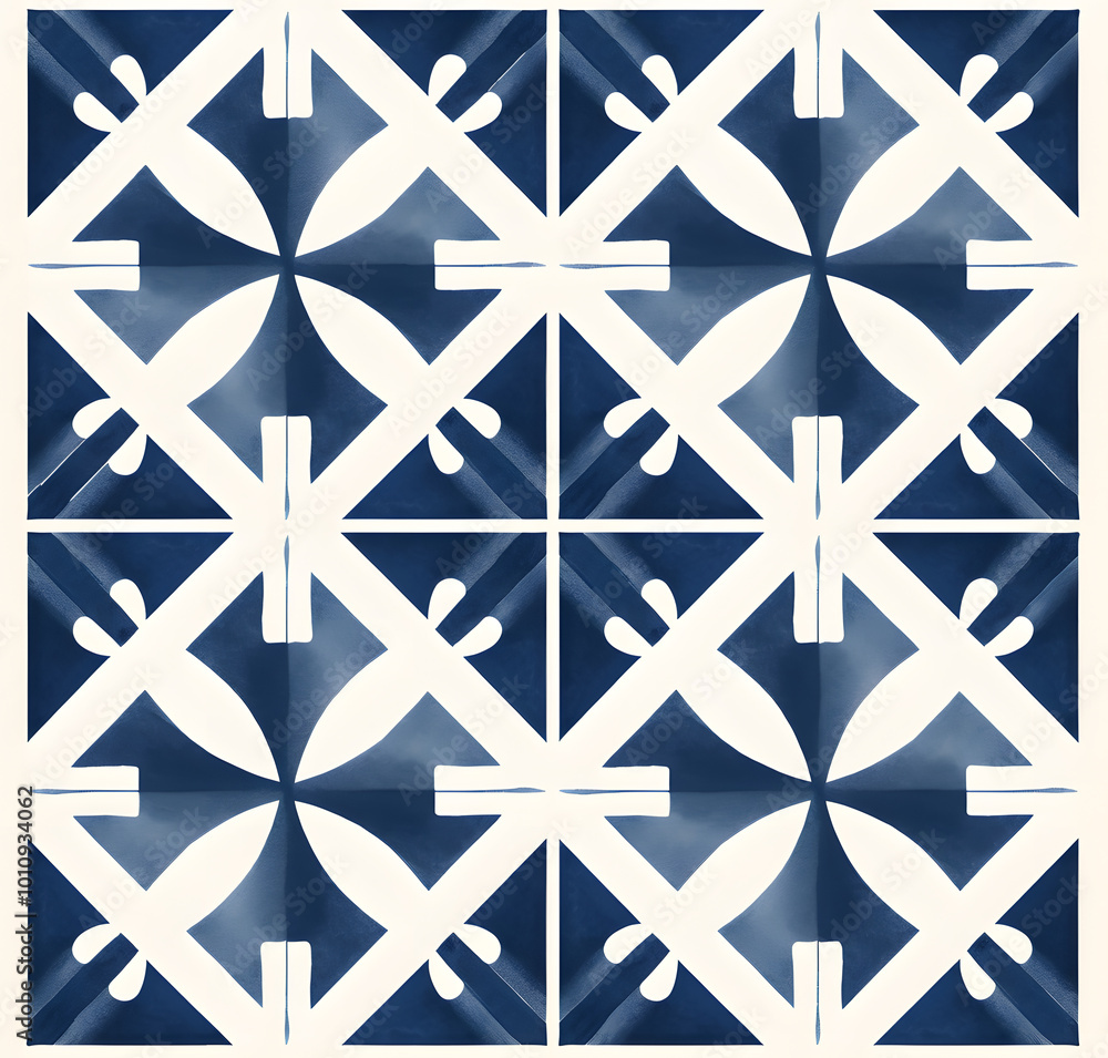 Ceramic blue floral tiles. Traditional mosaic Portuguese azulejo motifs. Vintage Floor Tile geometric design with ornamental element Ceramic blue floral tiles. Traditional mosaic Portuguese azulejo motifs. Vintage Floor Tile geometric design with ornamental element