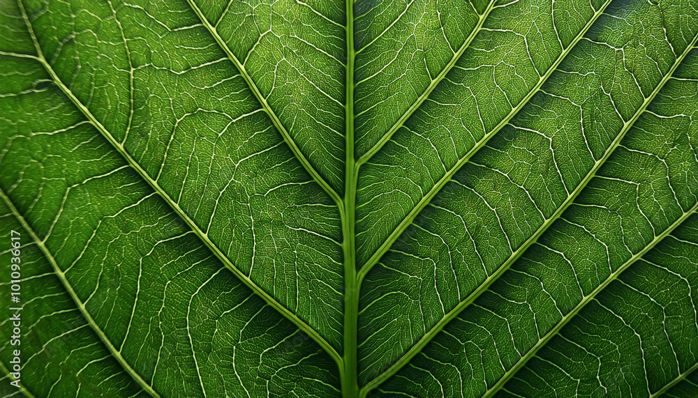 Detailed Green Leaf Texture with Natural Veins and Patterns Detailed Green Leaf Texture with Natural Veins and Patterns